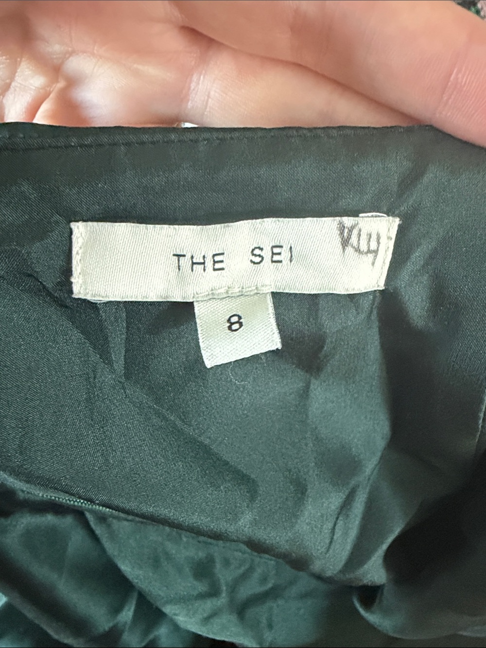 Satin Halter Mini Dress in Dark Green - Picture 3 of 3